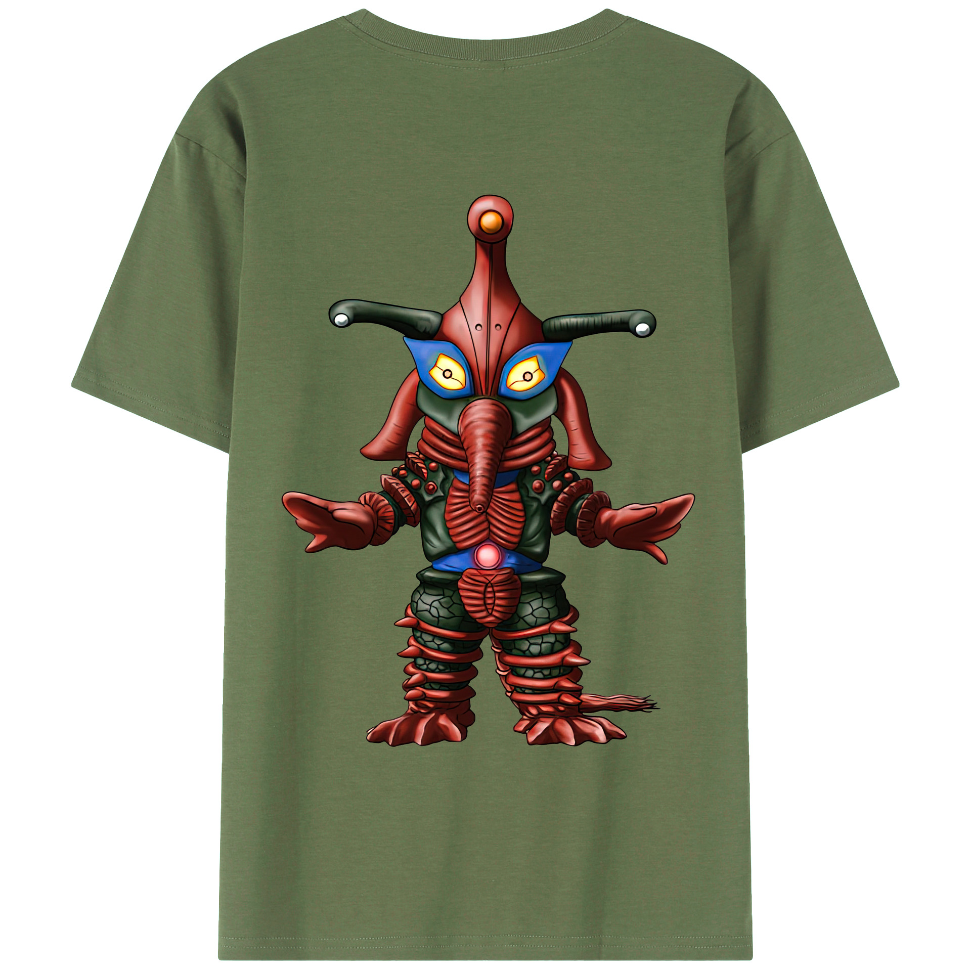 （画像用） ウルトラマン Ultraman 綿100％ メンズ半袖Tシャツ（バックプリント） 通気性